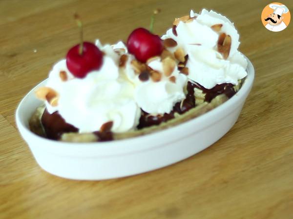 Banana Split, kuuluisa jäätelöherkku - Valmistelu askel 3
