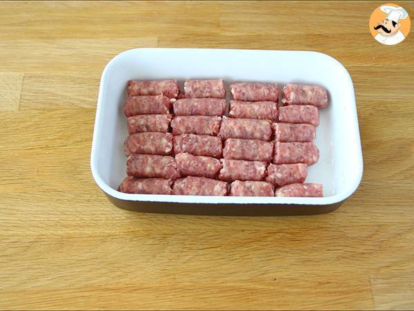 Karamellisoidut makkarat aperitiiviksi - Valmistelu askel 1