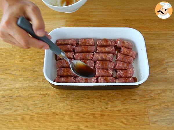 Karamellisoidut makkarat aperitiiviksi - Valmistelu askel 3