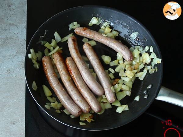 Makkarat valkoviinissä - Valmistelu askel 2