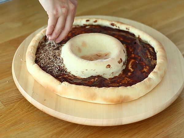 Pizza Kit Kat ja Suklaa Danette Jogurtti - Valmistelu askel 5