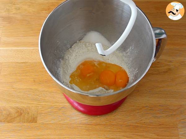 Tarte tropézienne selitetty askel askeleelta - Valmistelu askel 1