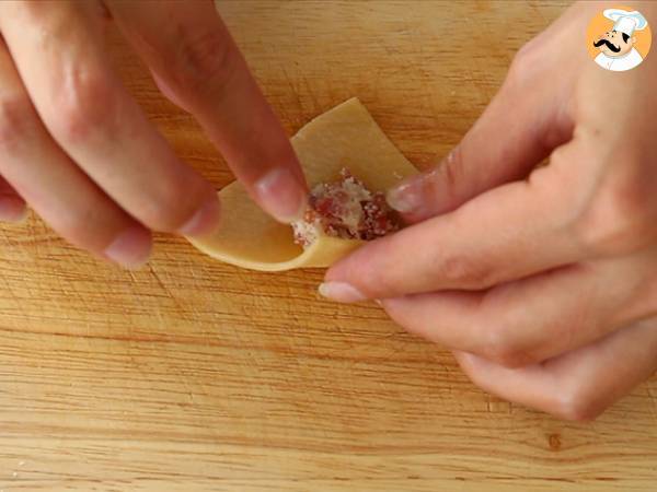 Tortellinit parmesaanin, kinkun ja basilikan kera - Valmistelu askel 6