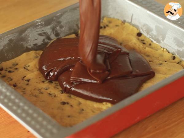 Keksi- ja brownie-kakku täydellinen välipalaksi! - Valmistelu askel 6