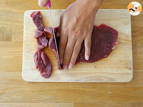 Nopea ja helppo Bœuf Stroganoff - Valmistelu askel 1