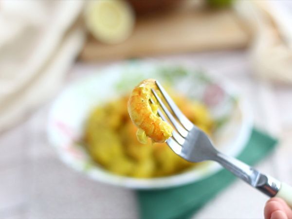 Kookosmaidolla maustettu pikakatkarapucurry - Valmistelu askel 4