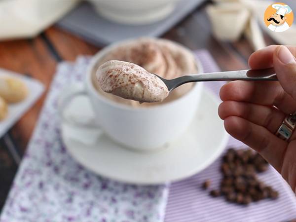 Jäätelöcappuccino, herkullinen kahvijälkiruoka - Valmistelu askel 4