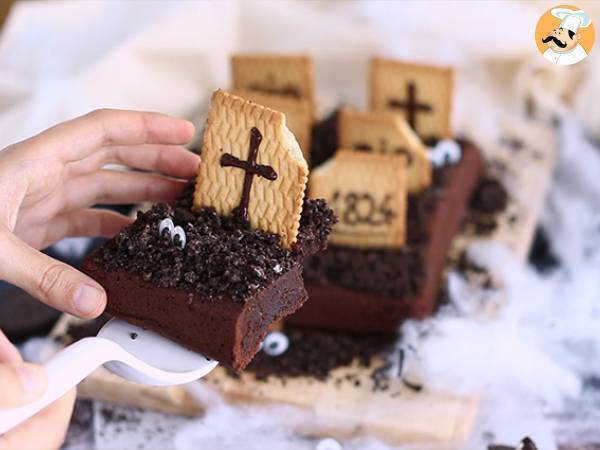 Hautausmaan brownie Halloweenin kunniaksi - Valmistelu askel 7