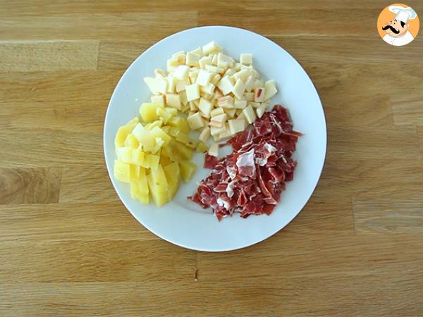 Raclette-jäämien kakku - Valmistelu askel 1