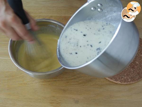 Vanilja-suklaa-aurinkotorttu - Valmistelu askel 2