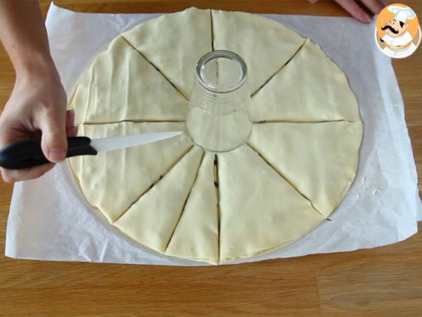 Vanilja-suklaa-aurinkotorttu - Valmistelu askel 5
