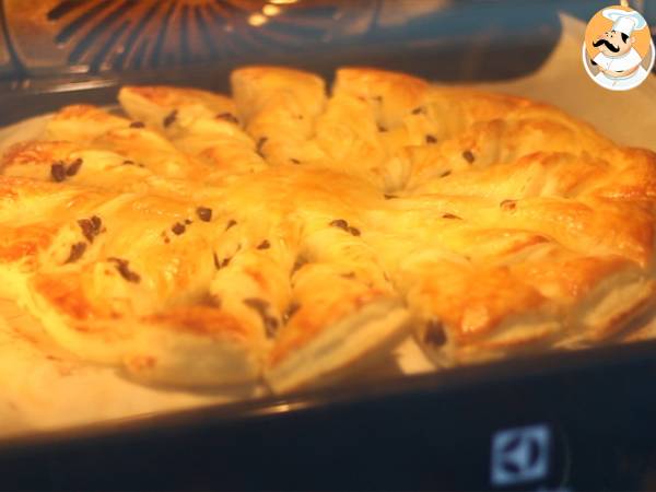 Vanilja-suklaa-aurinkotorttu - Valmistelu askel 7