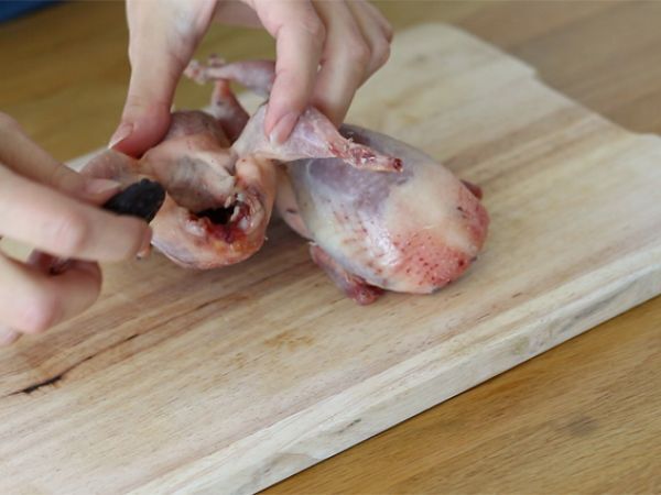 Viiriäiset luumujen kera - Valmistelu askel 1