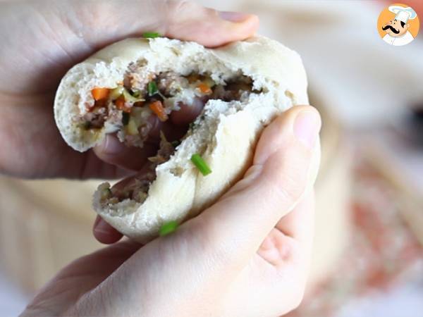 Banh Bao, höyrytetyt sämpylät - Valmistelu askel 12