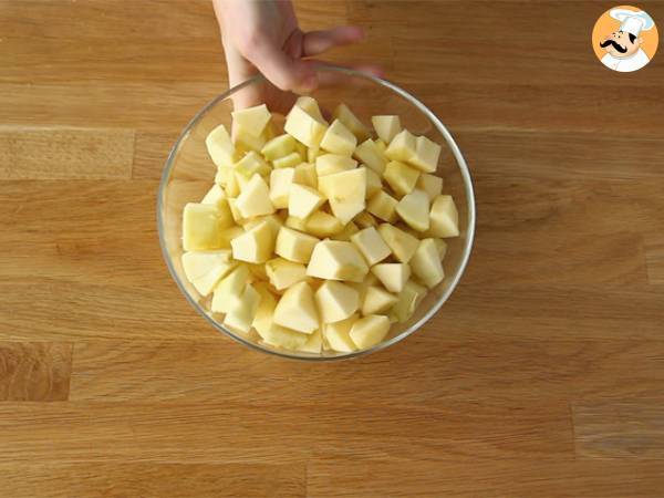 Karamellisoitujen omenoiden pannukakkusamoussat - Valmistelu askel 3
