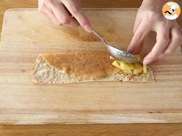 Karamellisoitujen omenoiden pannukakkusamoussat - Valmistelu askel 6