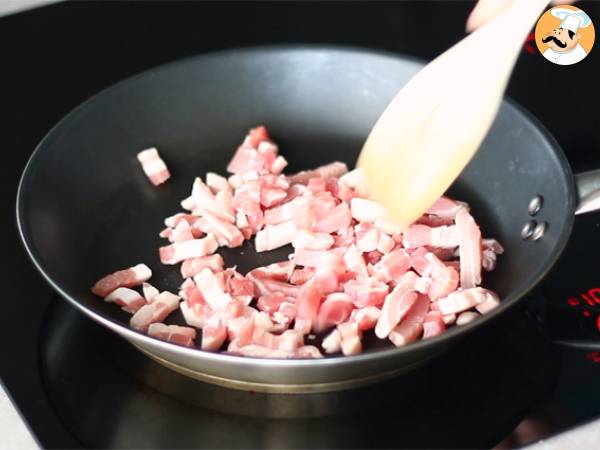 Valkokaali pekonin kera - Valmistelu askel 1