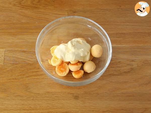 Mimosa-munat, neljä versiota - Valmistelu askel 2