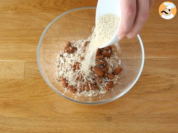 Mysli, kotitekoinen granola - Valmistelu askel 1