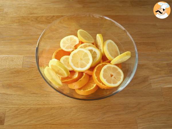 Sitrushedelmien sangria - Valmistelu askel 1