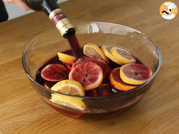 Sitrushedelmien sangria - Valmistelu askel 2