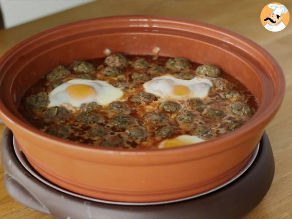 Kefta tagine (mausteisten ja yrttien kanssa jauhettuja lihapullia) - Valmistelu askel 7