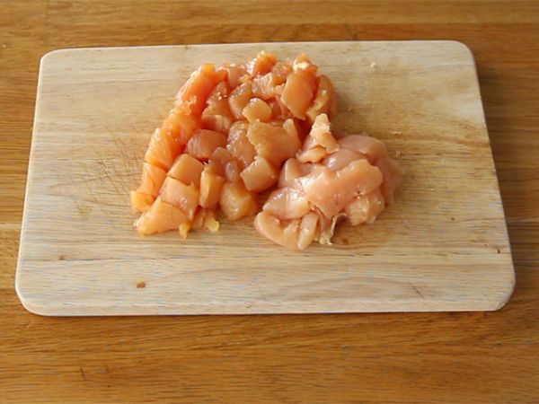 Kana-paprikakebab - Valmistelu askel 1