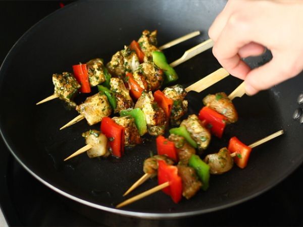 Kana-paprikakebab - Valmistelu askel 4