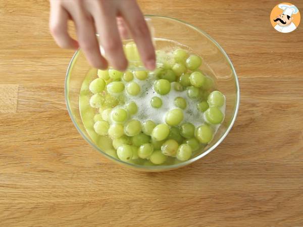 Proseccolla marinoidut viinirypäleet - Valmistelu askel 2