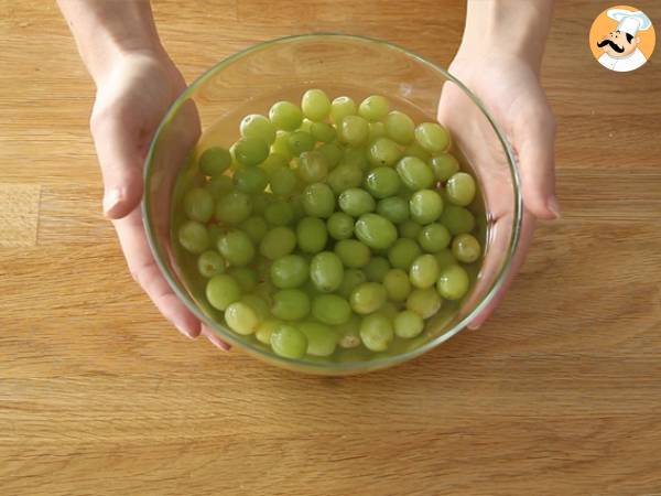 Proseccolla marinoidut viinirypäleet - Valmistelu askel 3