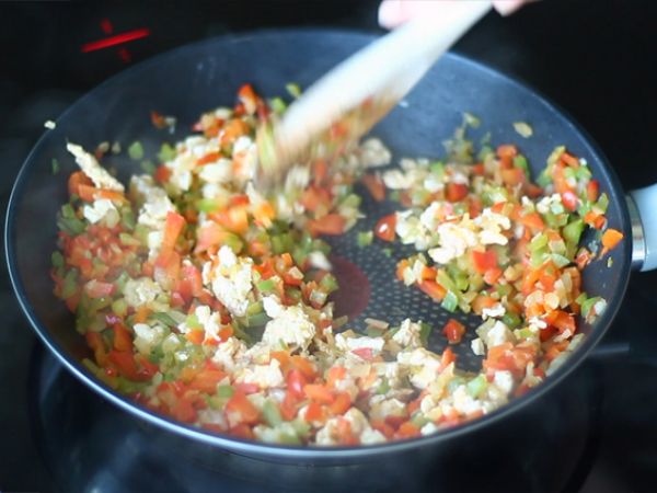 Kanaa ja avokadoa quesadillat - Valmistelu askel 2