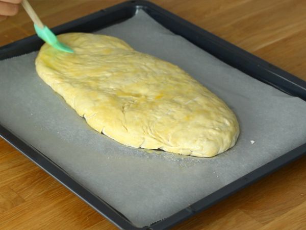 Fougasse pekonilla ja sipulilla - Valmistelu askel 7