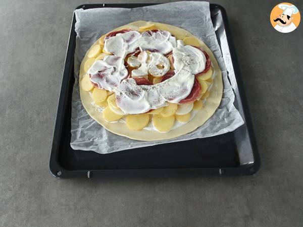 Raclette-piirakka - Valmistelu askel 4