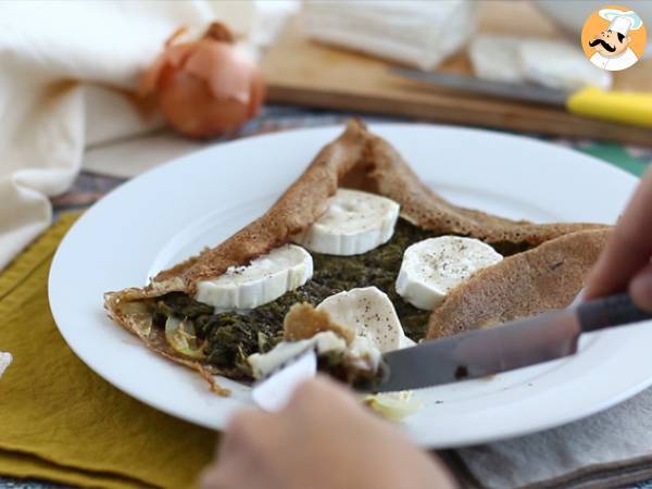 Vuohenjuustoa ja pinaattigalettea - Valmistelu askel 4