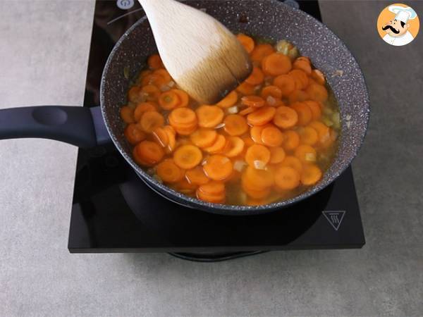 Korallilinssi- ja porkkanagaletteja - Valmistelu askel 1