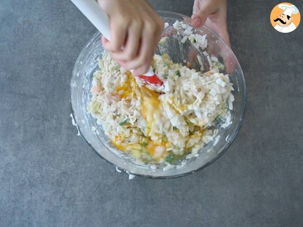 Okonomiyaki - japanilainen munakas - Valmistelu askel 3