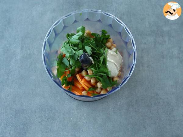 Porkkana-hummus - Valmistelu askel 2