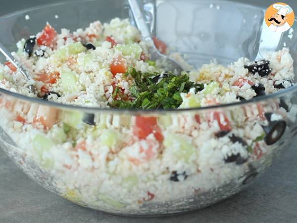 Kukkakaali tabbouleh 100 % kasviksia - Valmistelu askel 2