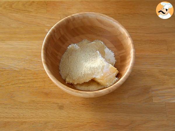 Vaniljakaramelli-pekani-pähkinätorttu - Valmistelu askel 1