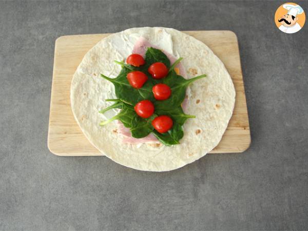 Kinkku-Cheddar-pinaattikääryleet - Valmistelu askel 1