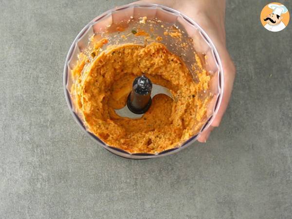 Punainen pesto-kastike - Valmistelu askel 2