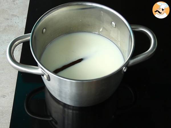 Riisivanukas suolavoi-karamellin kera - Valmistelu askel 1