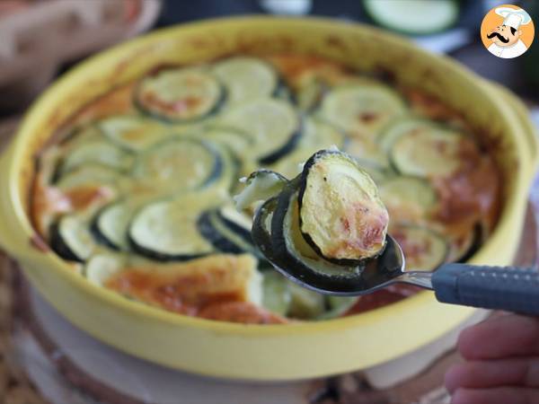 Kesäkurpitsaa ja vuohenjuustoa Clafoutis - Valmistelu askel 4