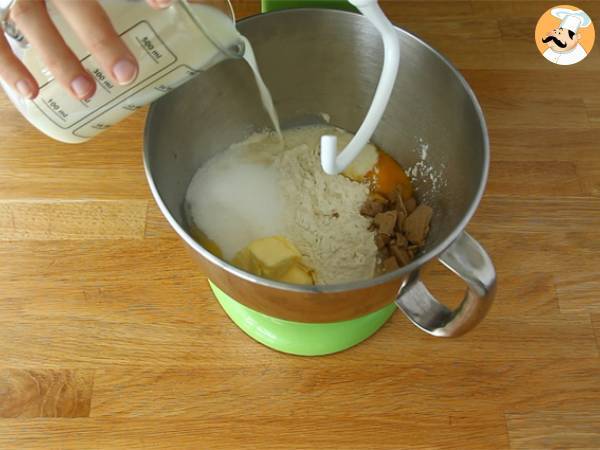 Punottuja briocheja Nutellan kanssa - Valmistelu askel 1