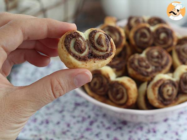 Leivonnaiset palmiers täytettynä levitteellä - Valmistelu askel 5