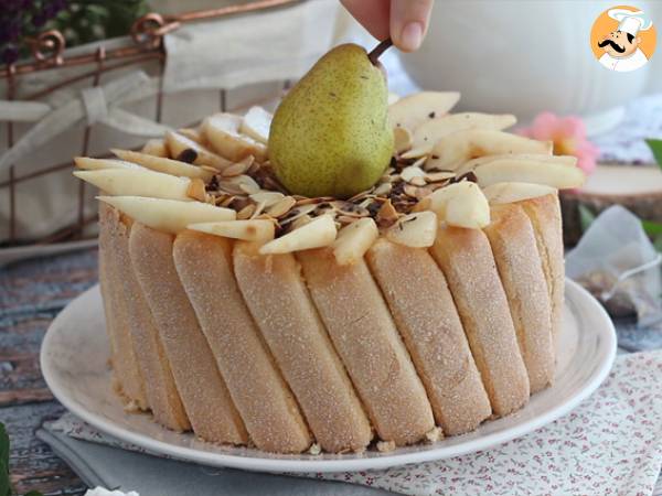 Päärynä- ja paahdetun mantelin charlotte - Valmistelu askel 8