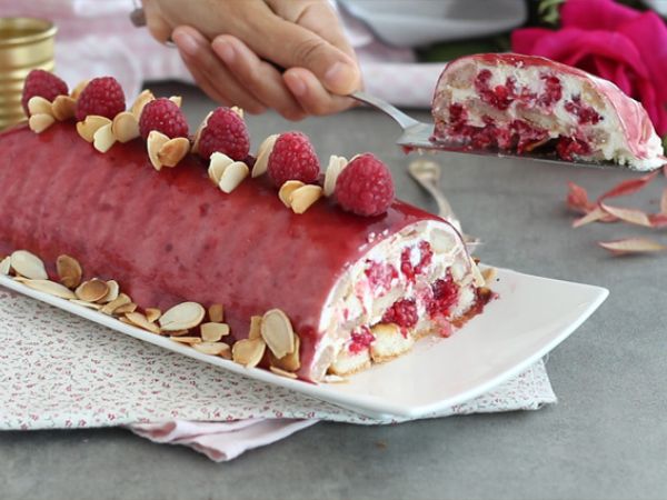 Vadelma tiramisu jouluhalko - Valmistelu askel 12