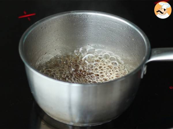 Kookospähkinäblancmange ja luumucoulis - Valmistelu askel 3