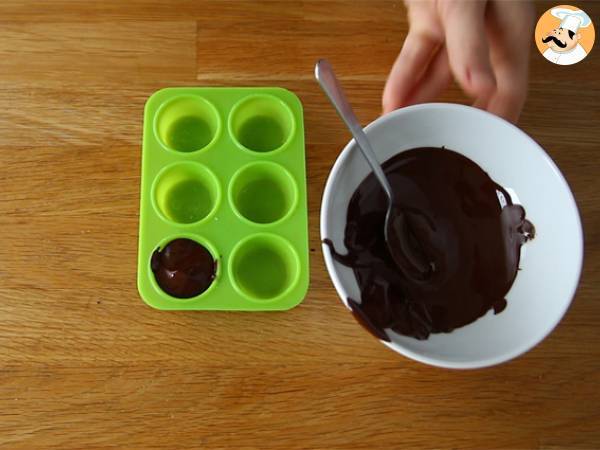 Suklaatikkarit: tumma suklaa + vaahtokarkki - Valmistelu askel 1
