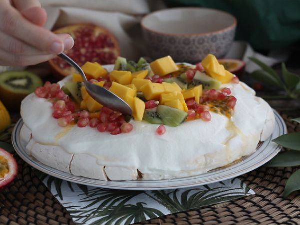 Helppo eksoottisten hedelmien pavlova - Valmistelu askel 6